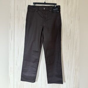 Banana Republic Women's High Rise Straight Jeans in Brown, Size 30